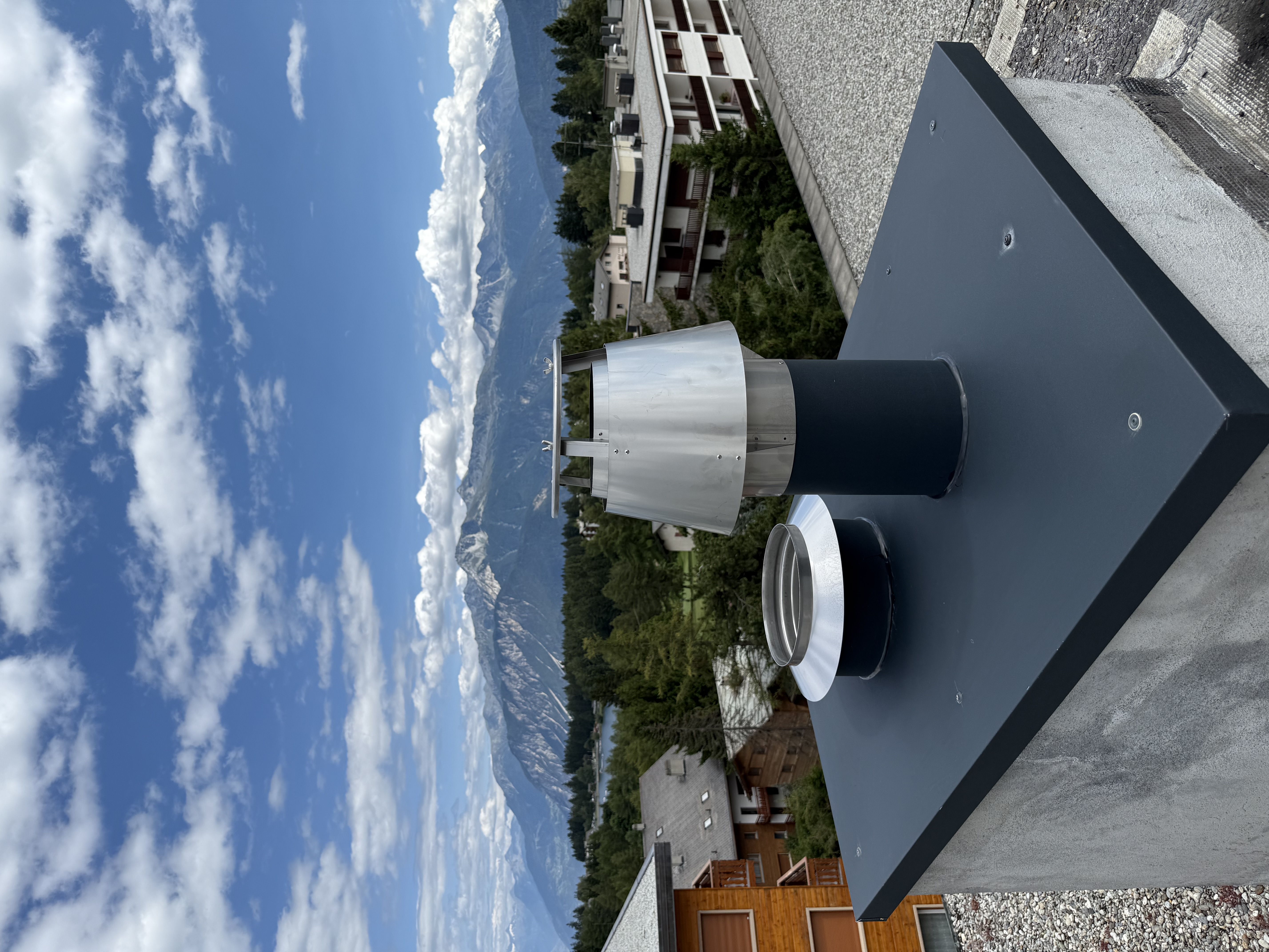 Amélioration du système d’extraction d’air d'une cheminée à gaz - Après