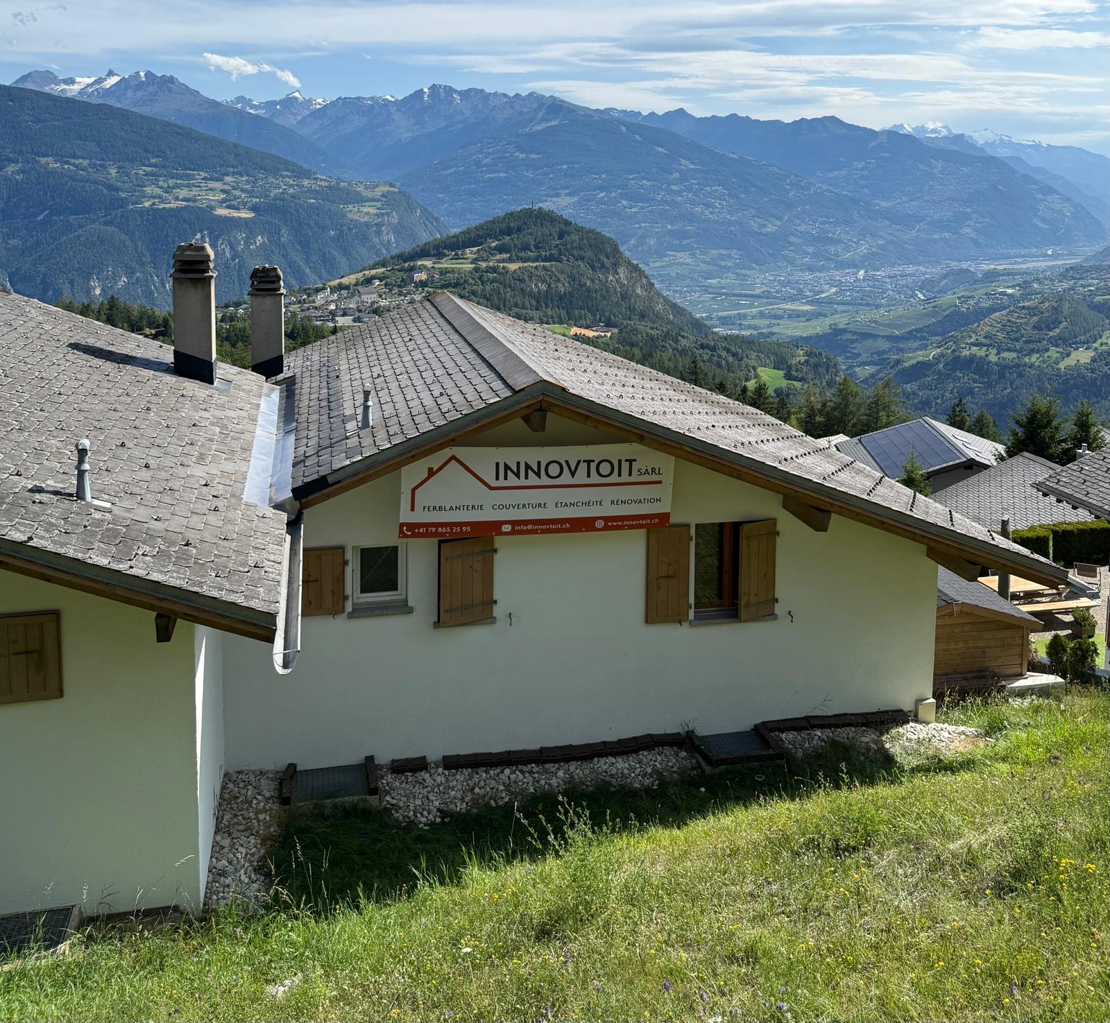 Réfection complète de la noue et des garnitures de cheminée - Après